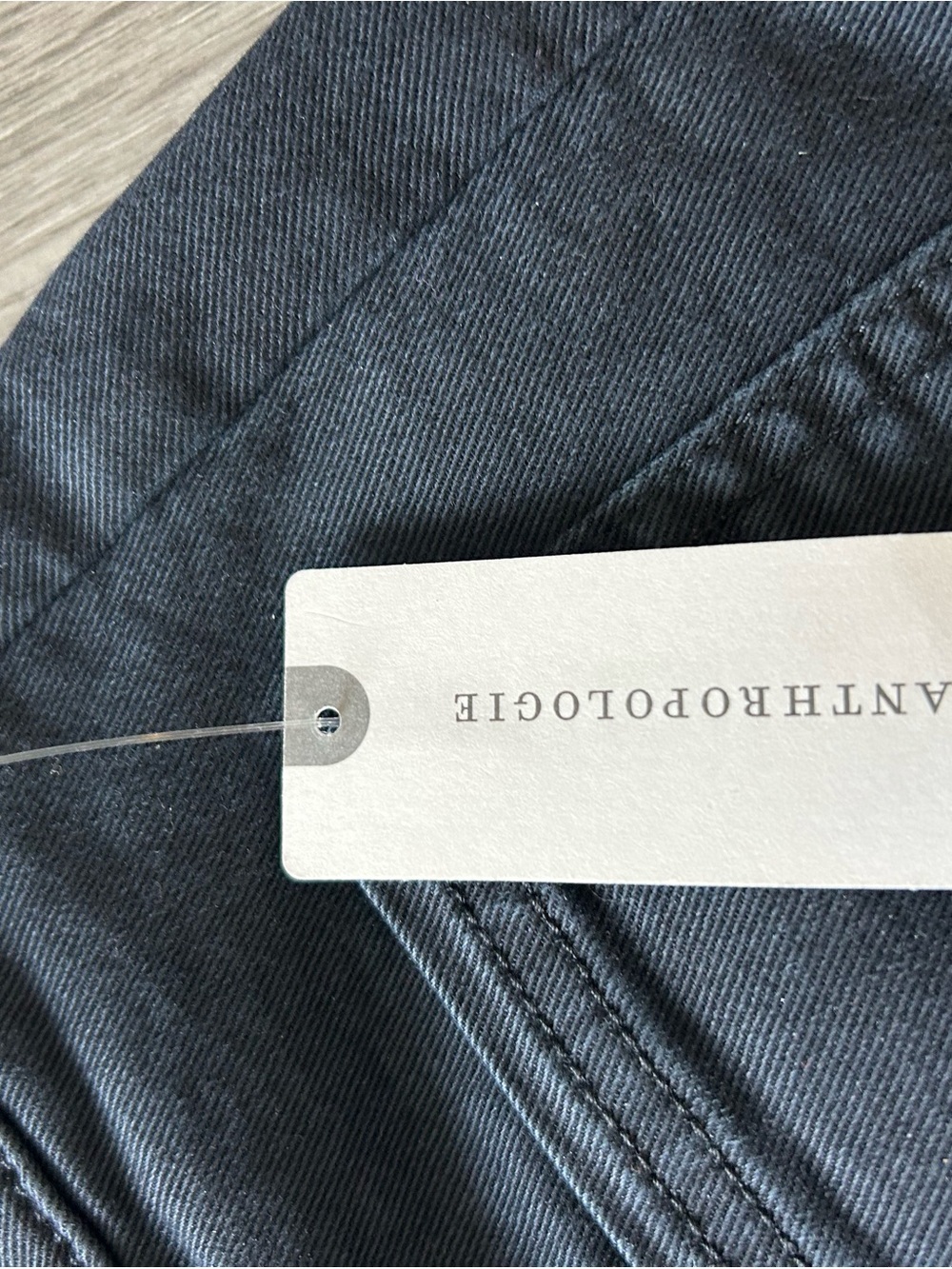 Dark Denim Skirt from Anthropology with Button-Front and Pockets - Picture 8 of 10